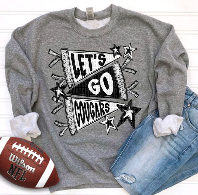 Black & White Pennant Mascot Shirts