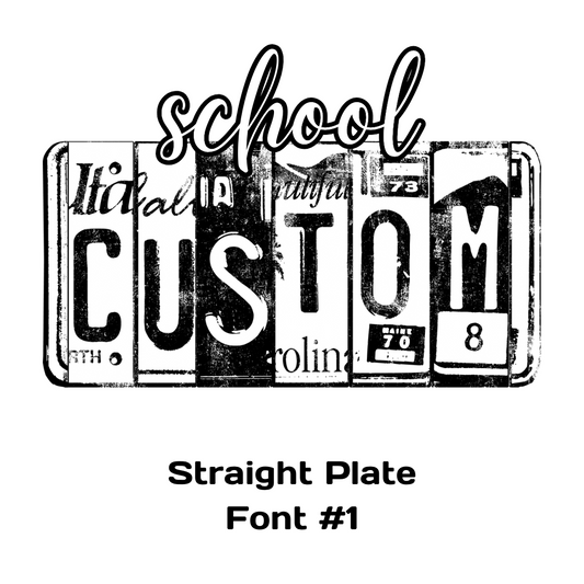 Custom License Plate Mascot