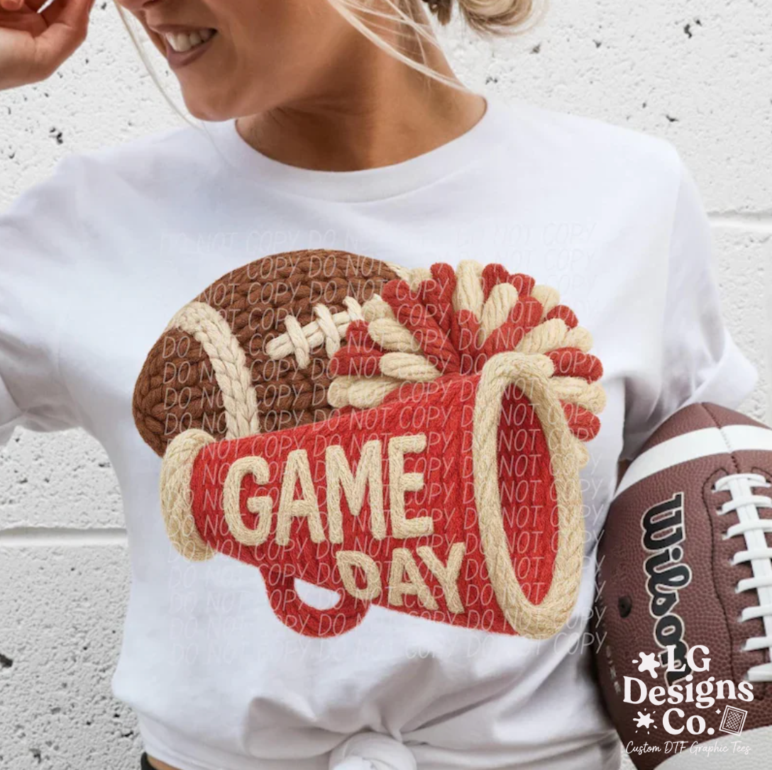 Football Game Day Faux Yarn