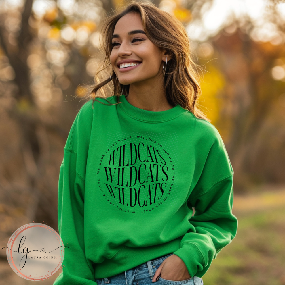 Welcome to Our House Crewneck, Hoodie, Long Sleeve T-Shirt (Adult)