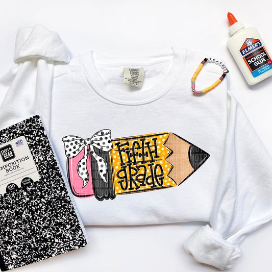 School Pencil Doodle Girl Shirt