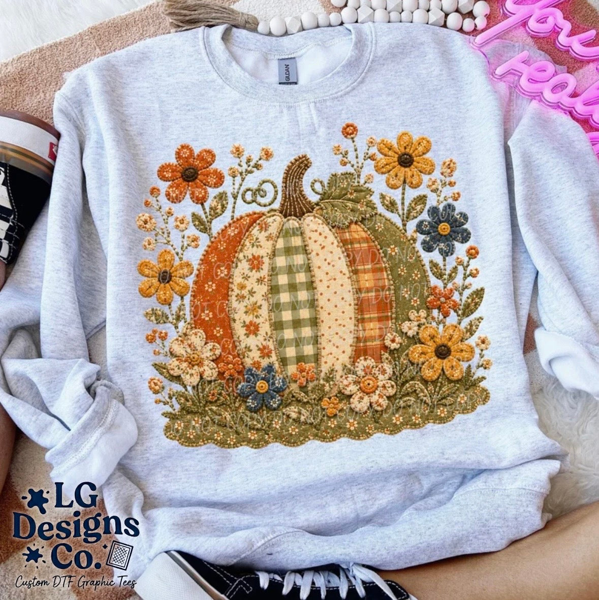 Faux Quilted Fall