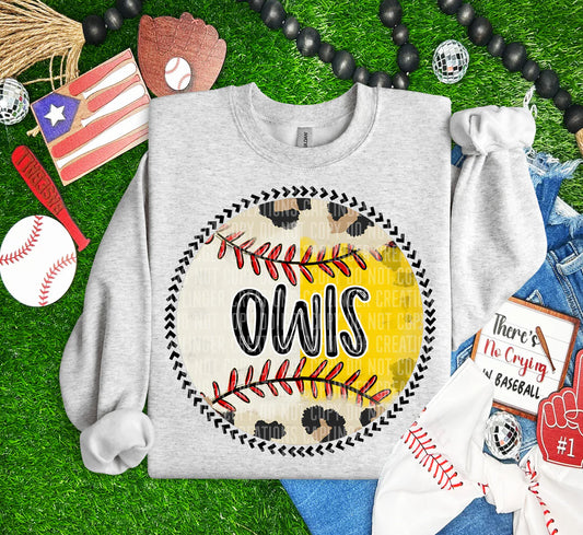 Baseball & Softball Animal Print T-Shirt
