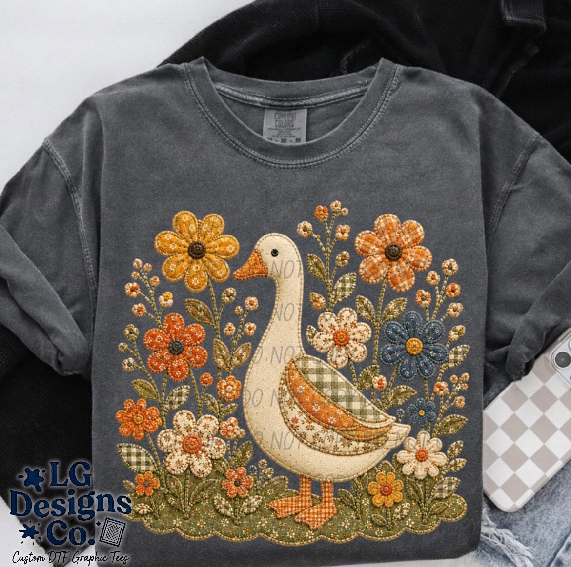 Faux Quilted Fall