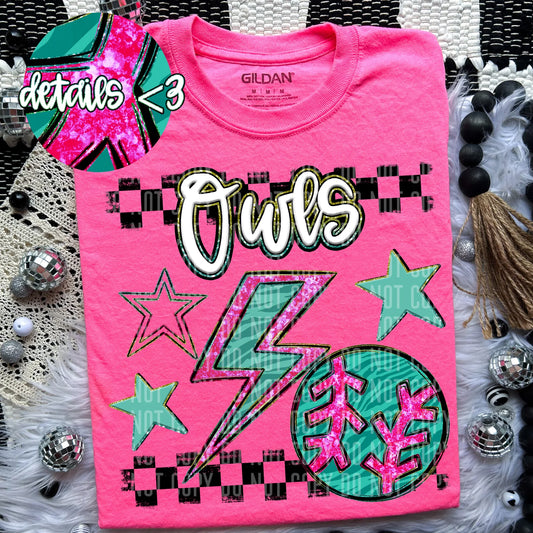 Softball/Baseball Rainbow Bolt T-Shirt