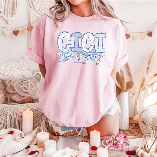 Light Blue Name T-Shirt