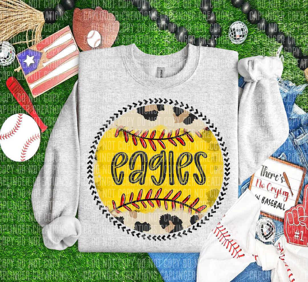 Baseball & Softball Animal Print T-Shirt