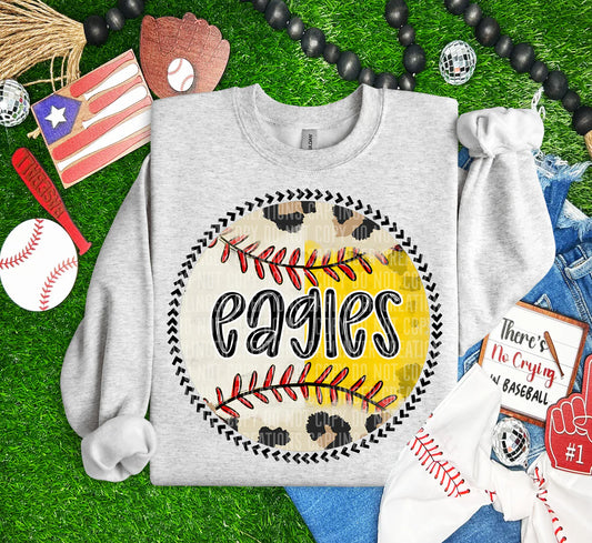 Baseball & Softball Animal Print T-Shirt