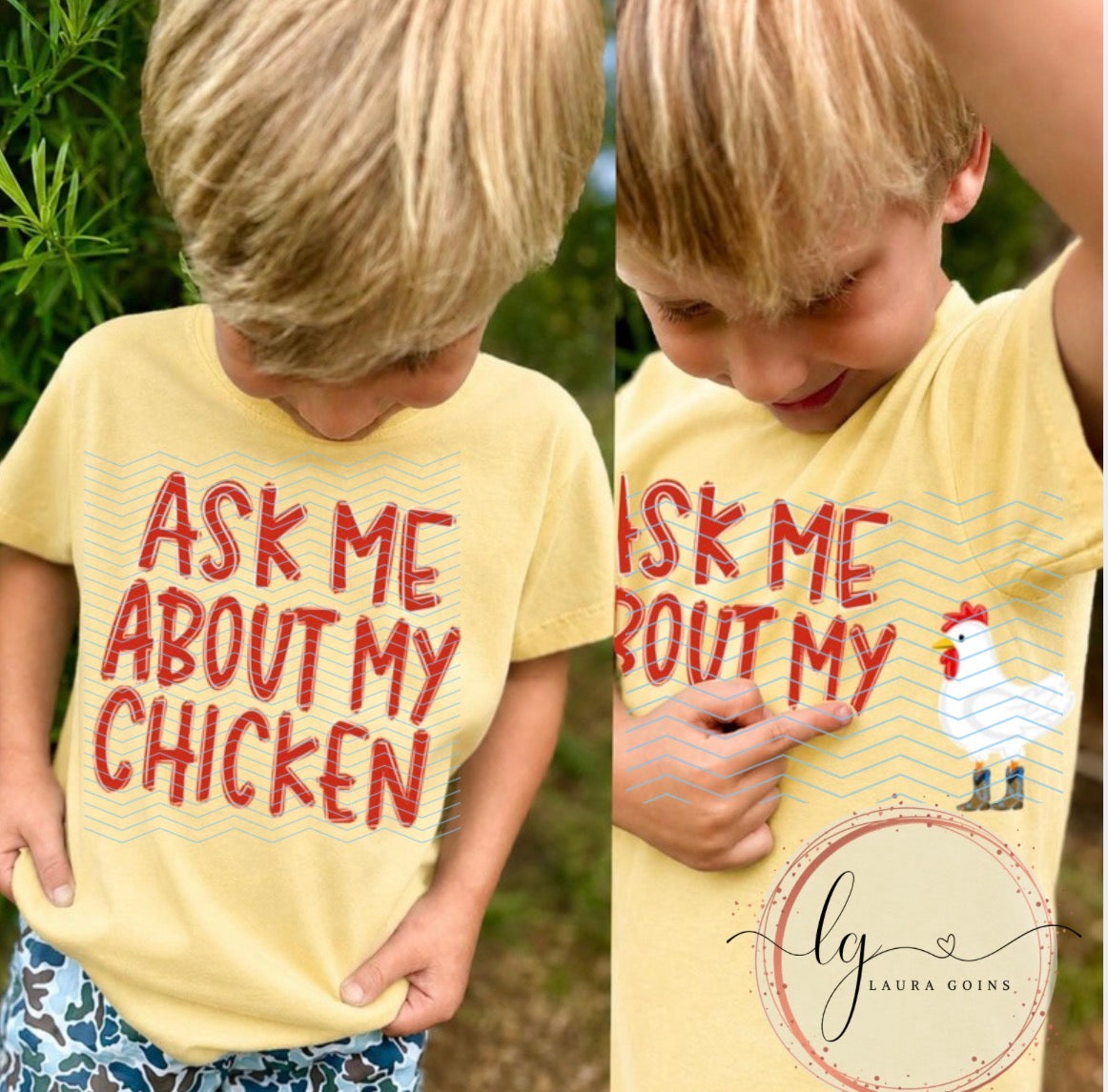 Ask Me About My {Cow or Chicken}