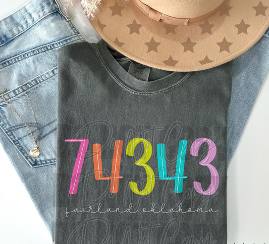 Zip Code T-Shirt ADULT