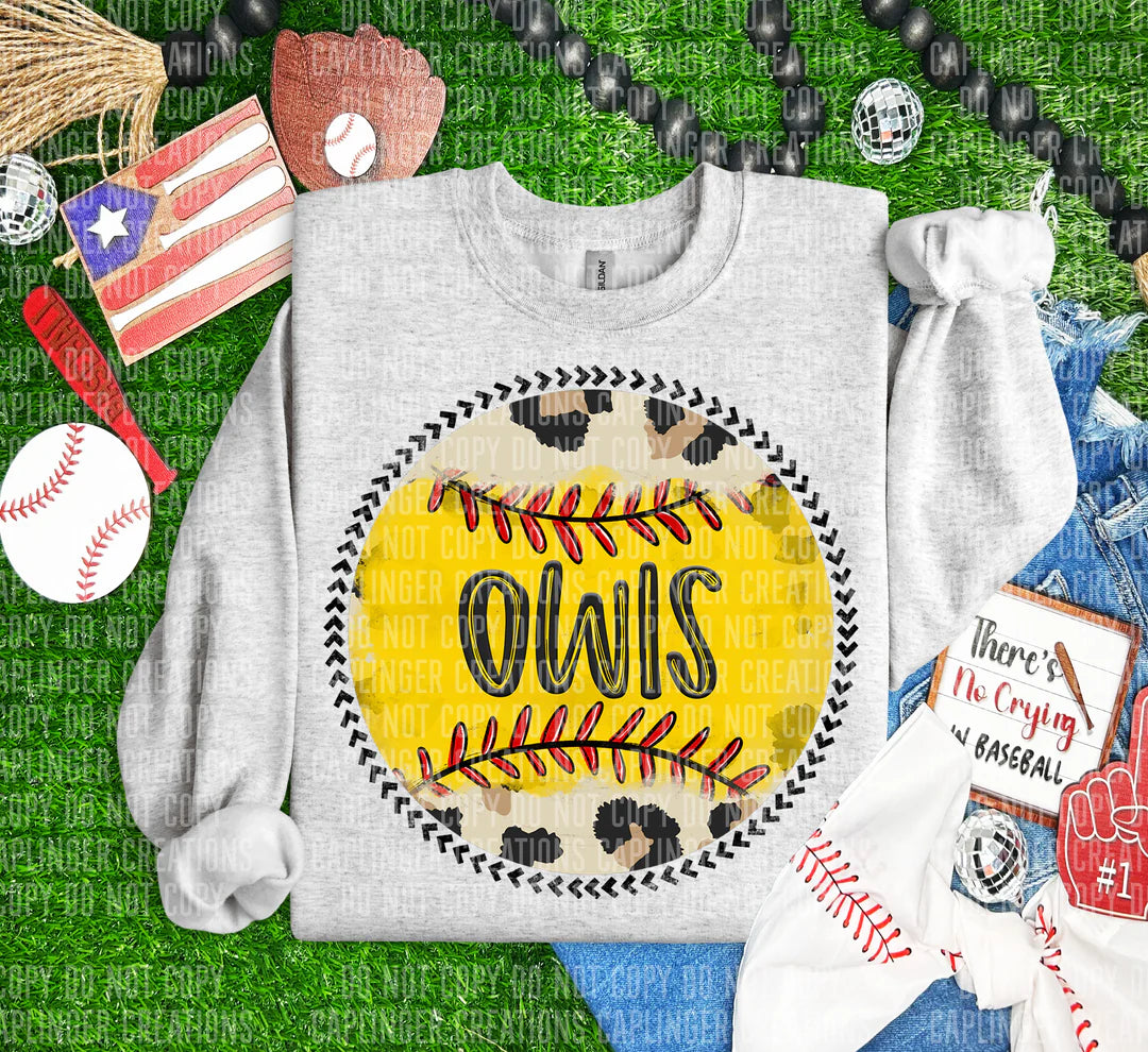 Baseball & Softball Animal Print T-Shirt