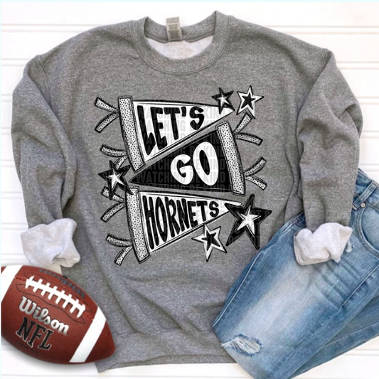 Black & White Pennant Mascot Shirts