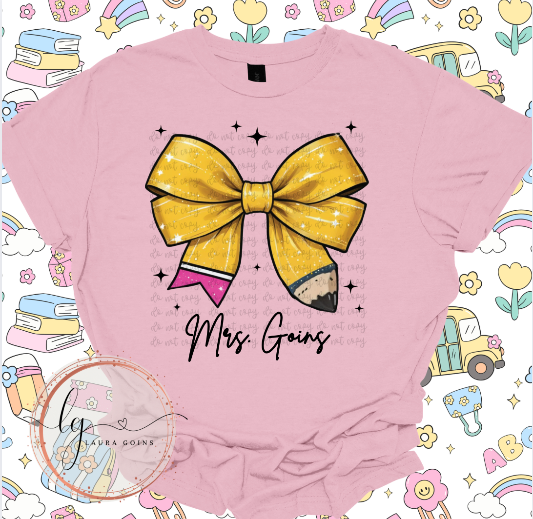 Pencil Bow T-Shirt