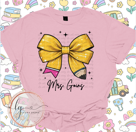 Pencil Bow T-Shirt