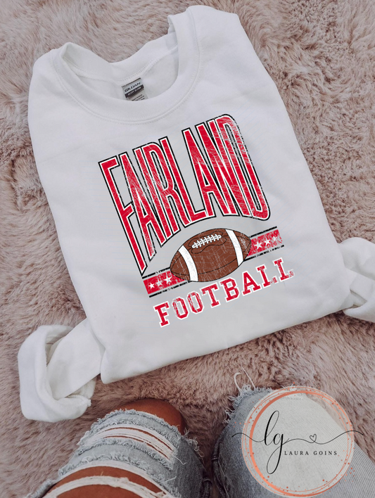 Fairland Football Grunge Crewneck, Long Sleeve T-Shirt or Hoodie (Adult)