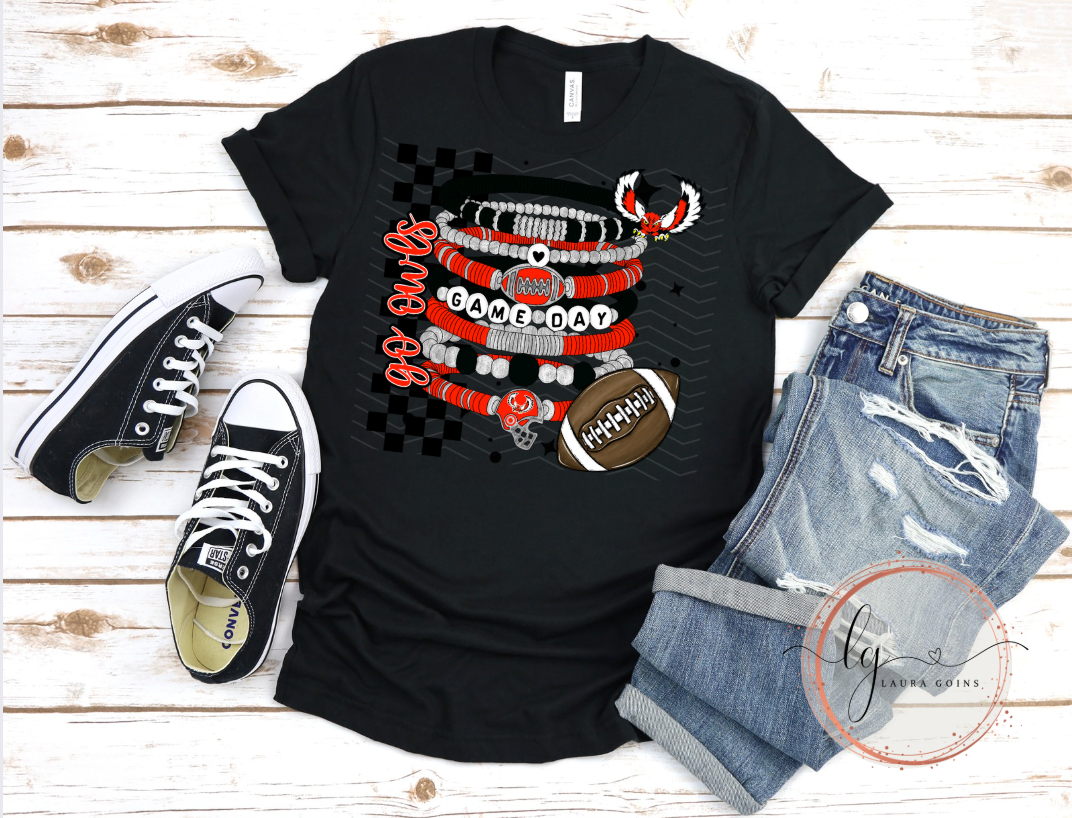 Go Owls Football Bracelet T-Shirt Toddler