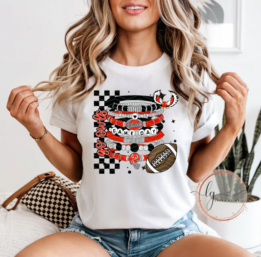 Go Owls Football Bracelet T-Shirt Toddler