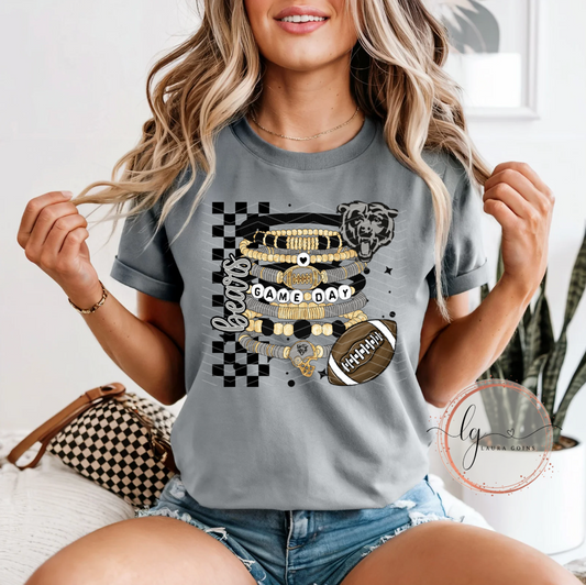 Bears Football Bracelet T-Shirt Adult & Youth