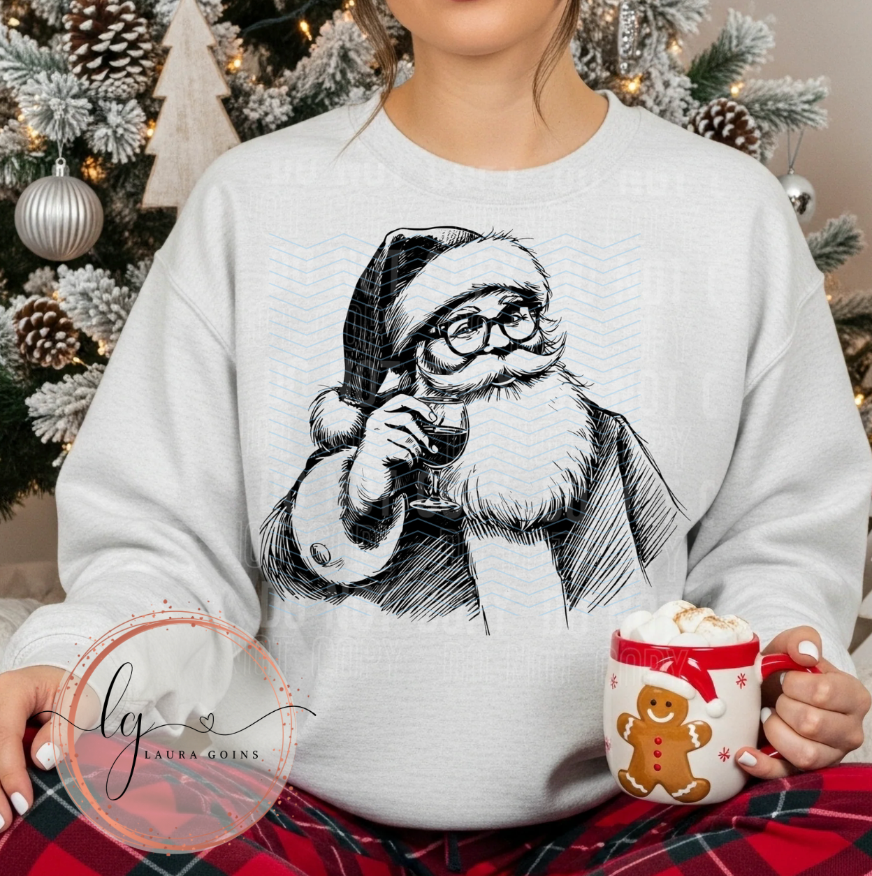 Santa - Black & White