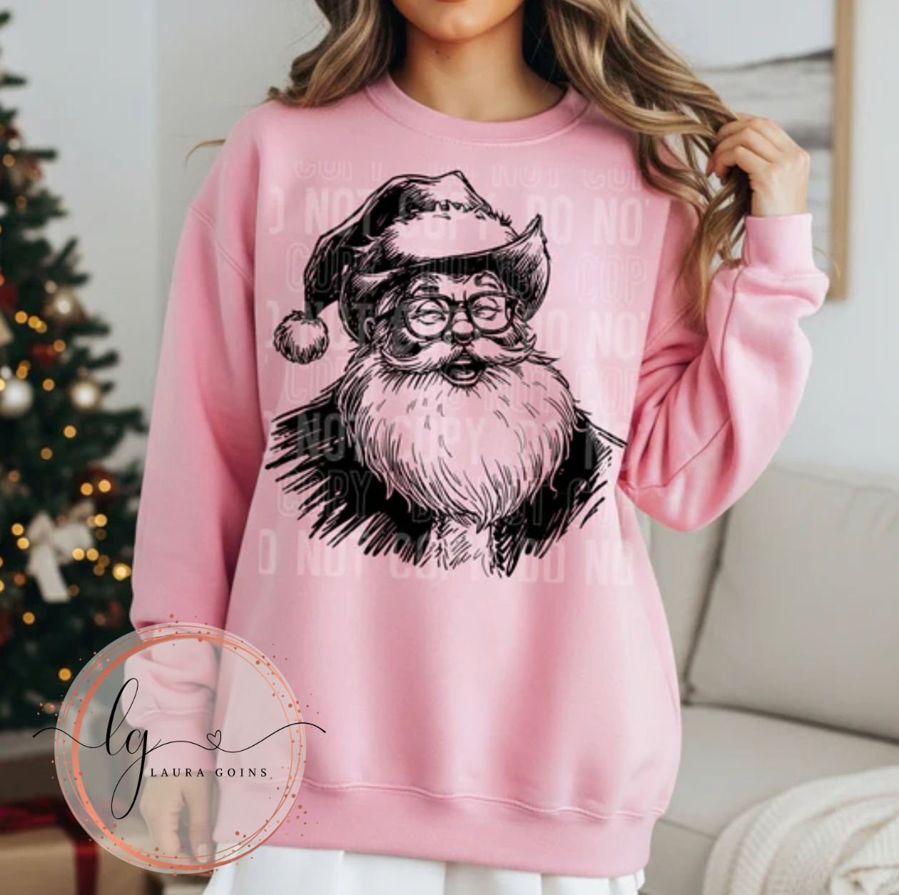 Santa - Black & White