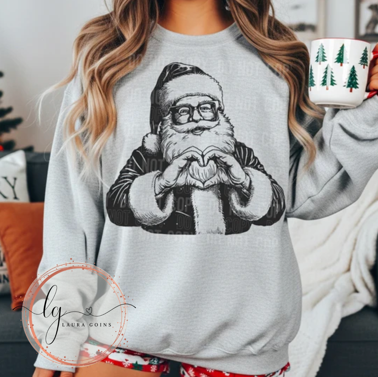 Santa - Black & White