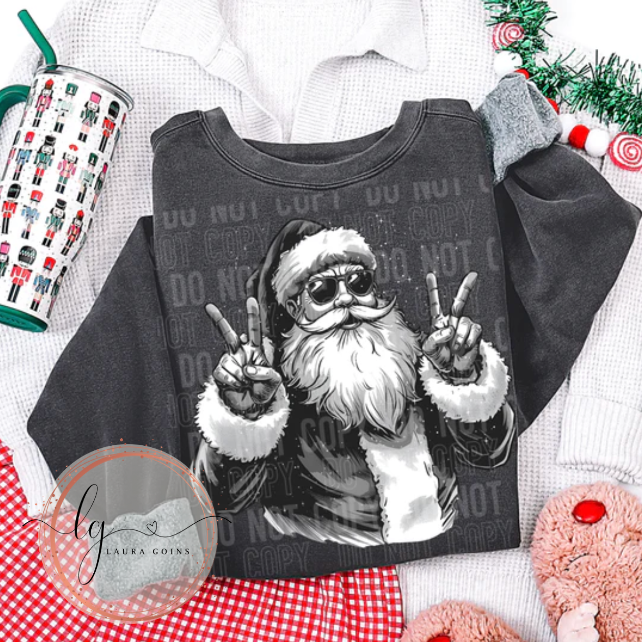 Santa - Black & White