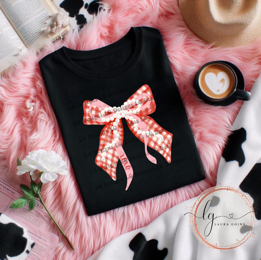 XOXO Love Gingham Coquette Bow