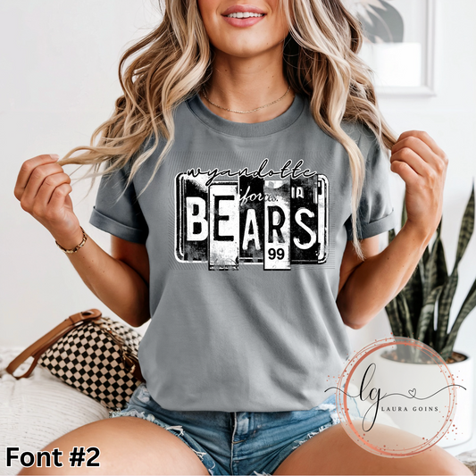 BEARS License Plate