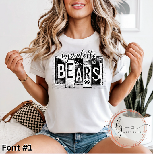 BEARS License Plate