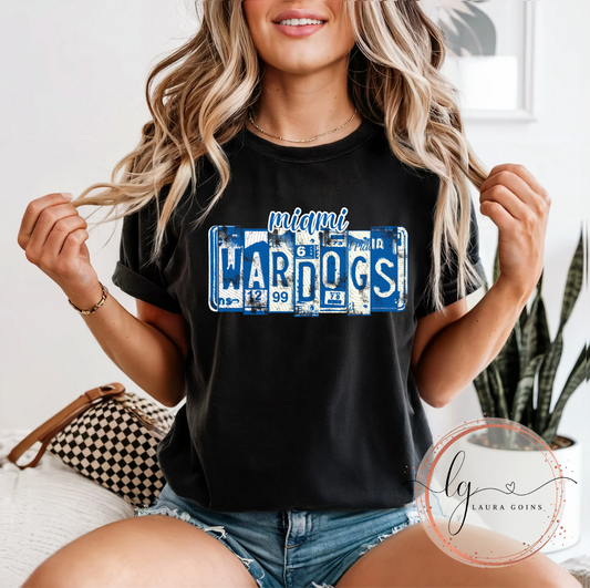 Miami Wardogs License Plate