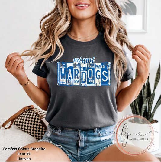Miami Wardogs License Plate