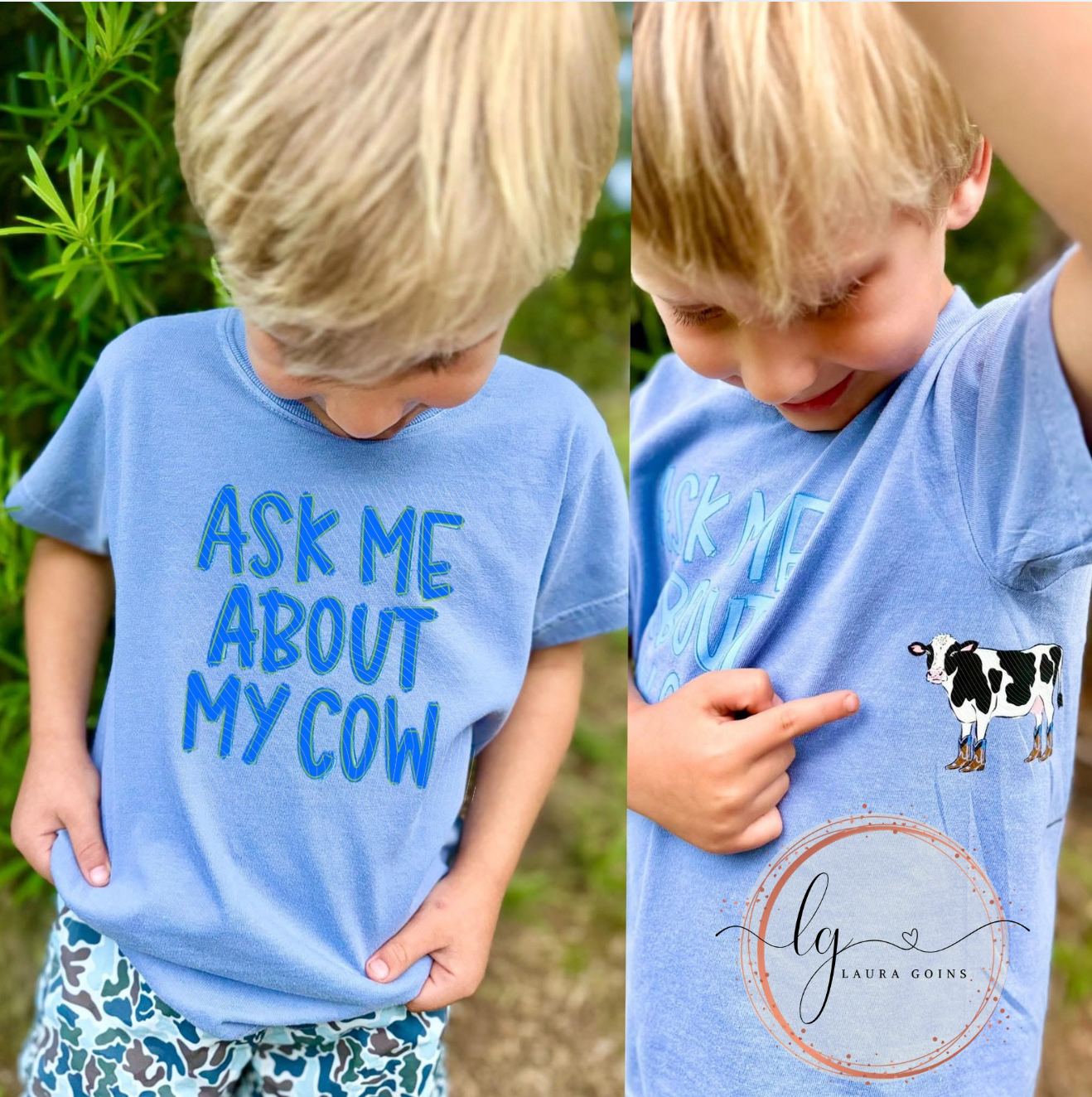 Ask Me About My {Cow or Chicken}