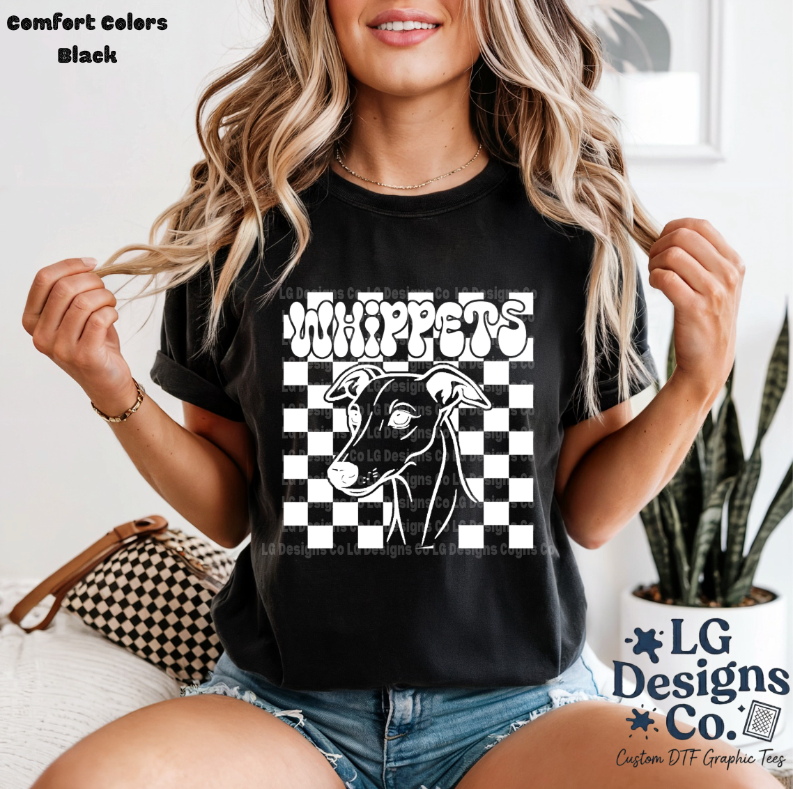 Whippets Checkered Mascot