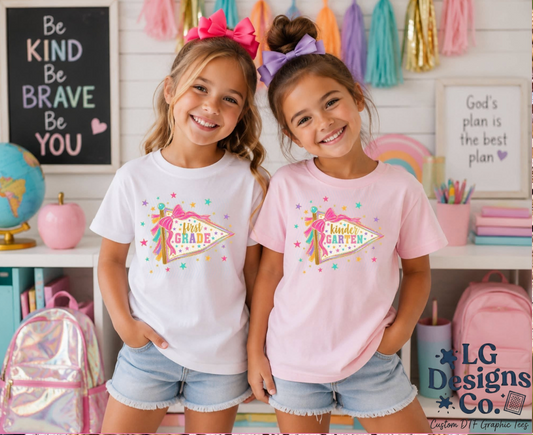 Hello {**} Grade Pastel Flag