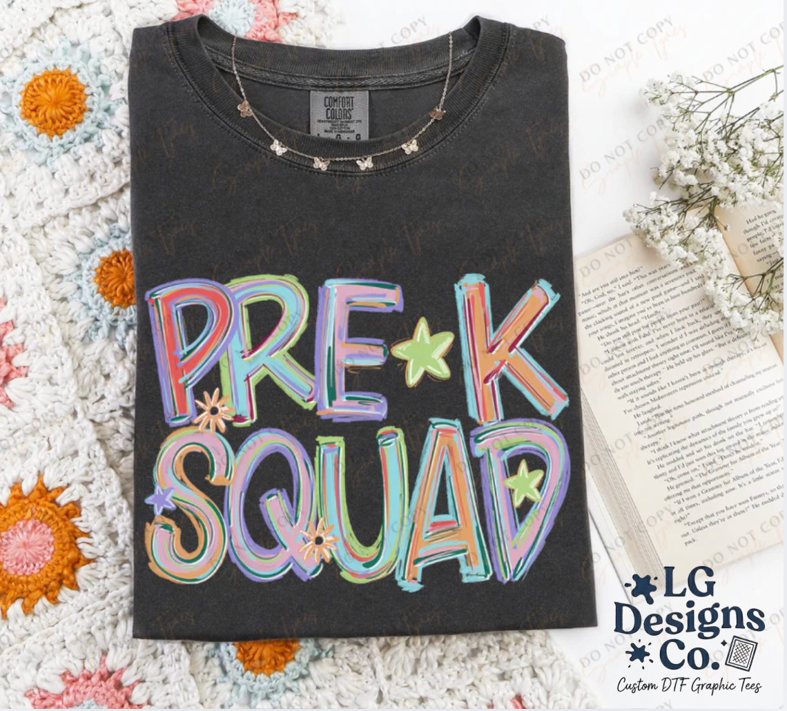 Back to School Squad Tilted Words