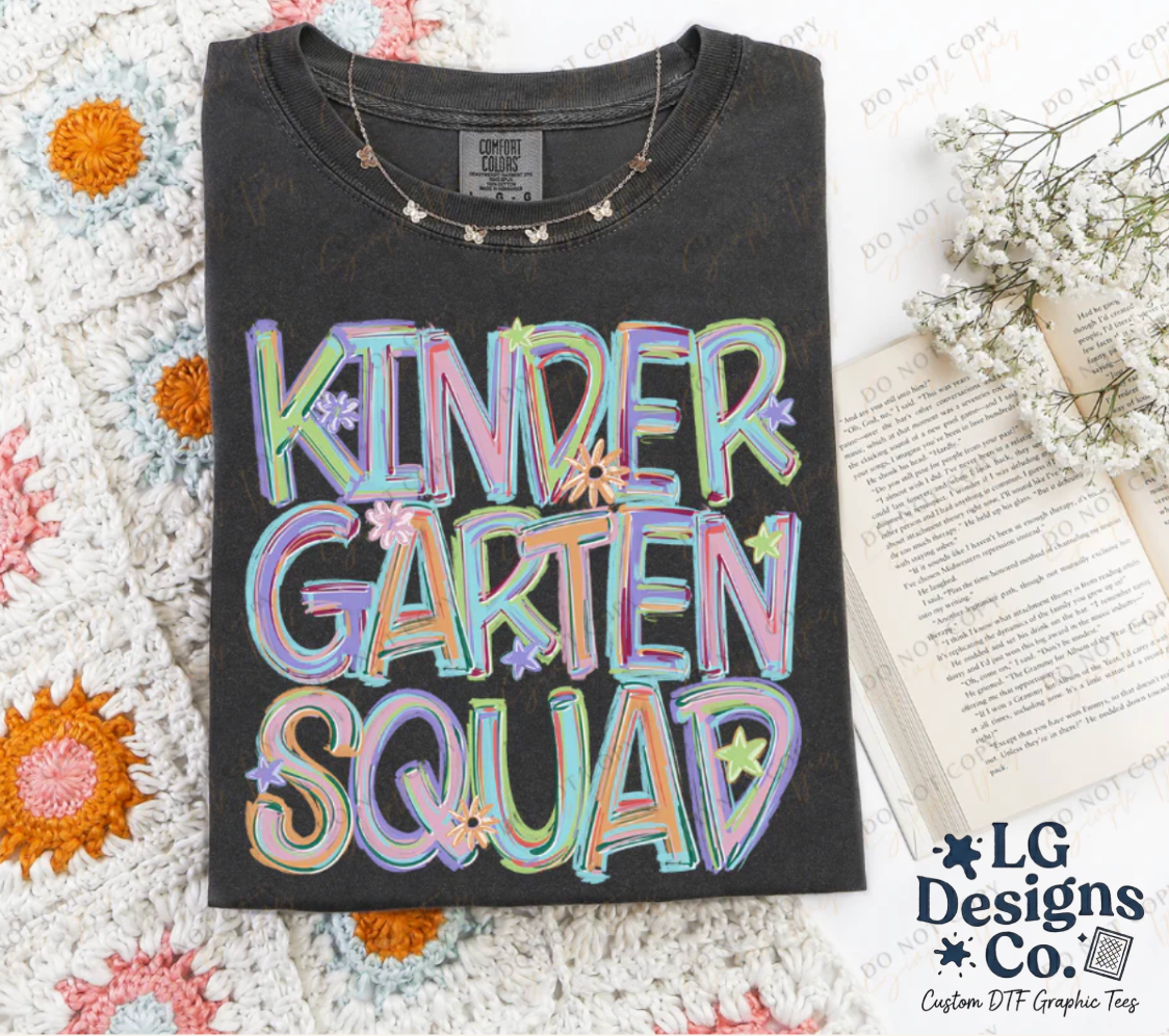 Back to School Squad Tilted Words