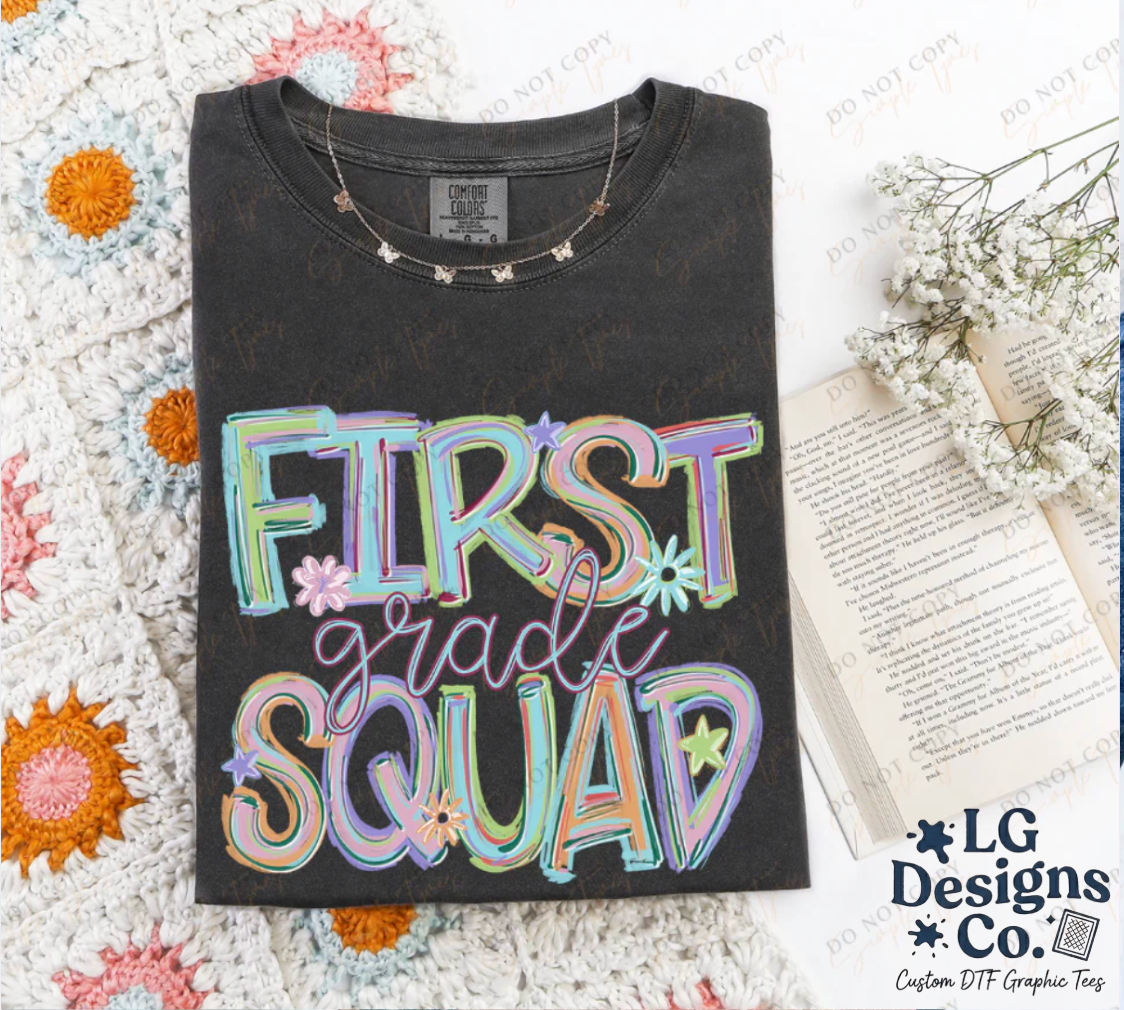 Back to School Squad Tilted Words