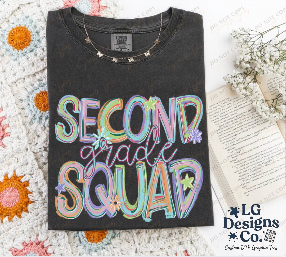 Back to School Squad Tilted Words