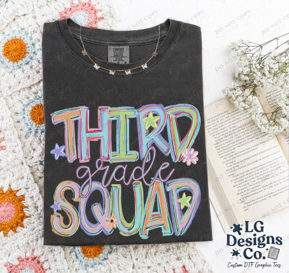Back to School Squad Tilted Words