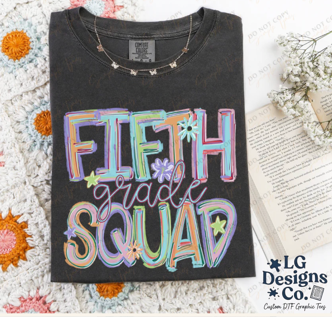 Back to School Squad Tilted Words