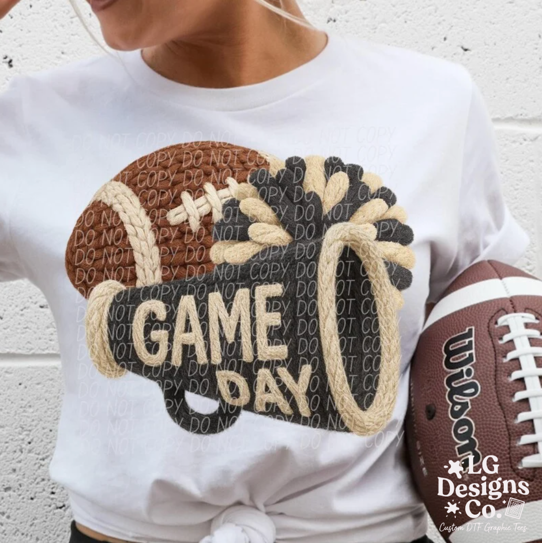 Football Game Day Faux Yarn