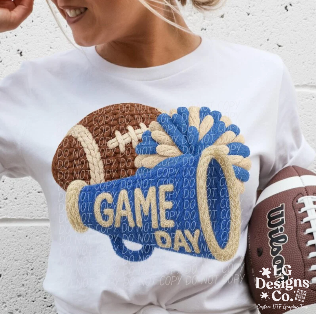 Football Game Day Faux Yarn