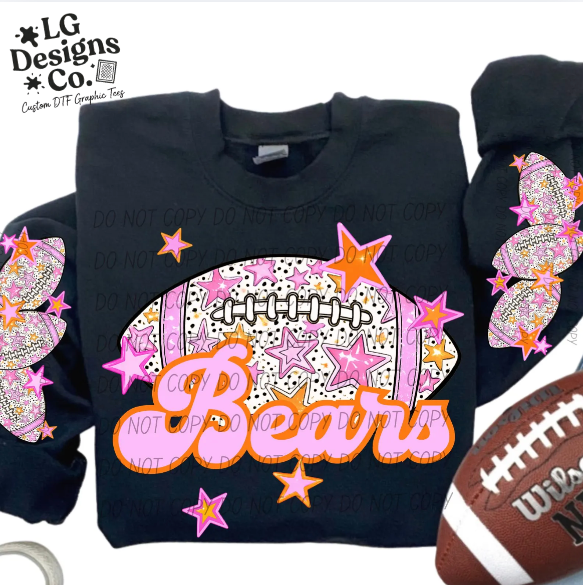 Pink & Orange Football Mascots