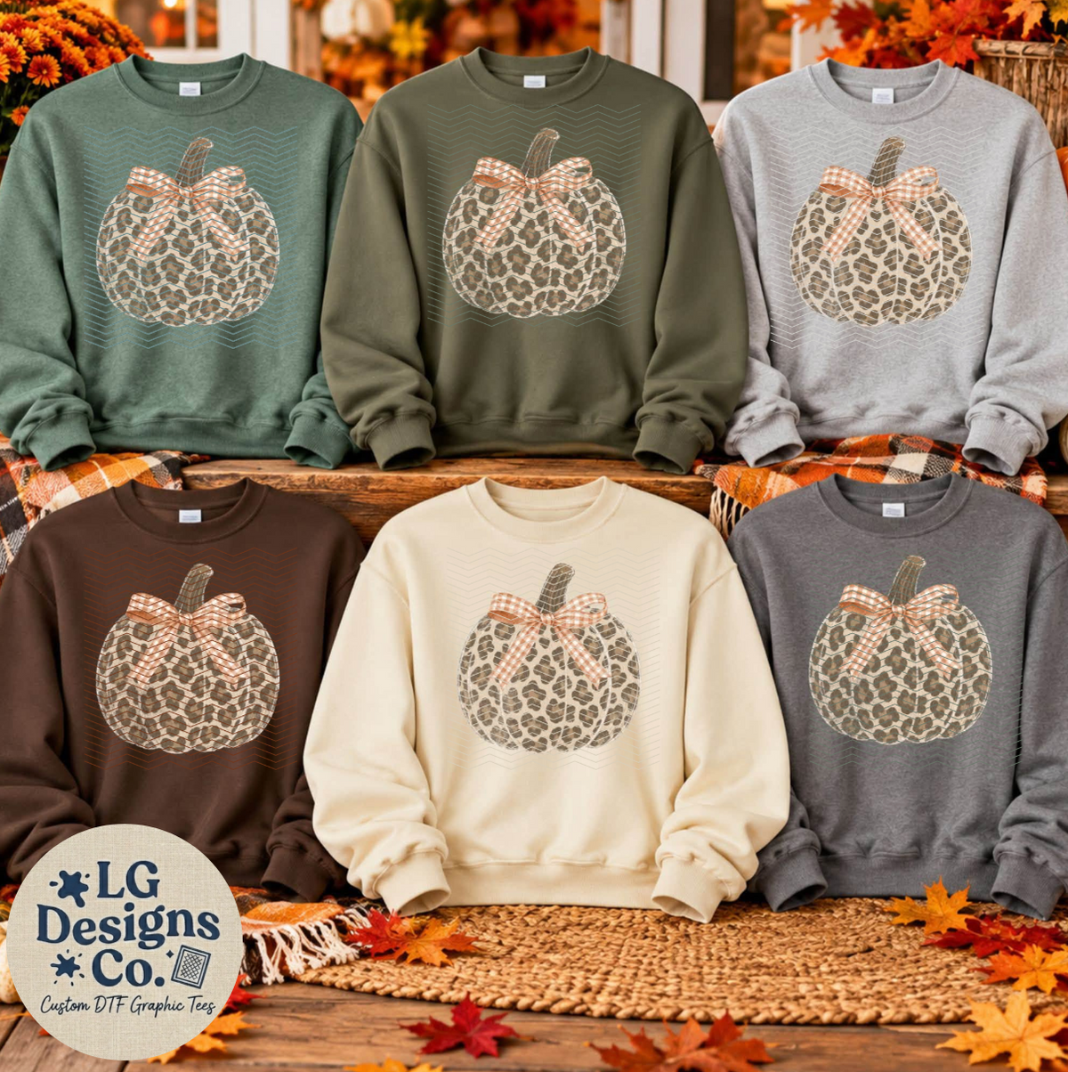 Animal Print Pumpkin Crewneck