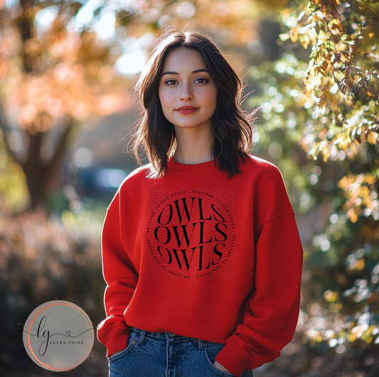 Welcome to Our House Crewneck, Hoodie, Long Sleeve T-Shirt (Adult)
