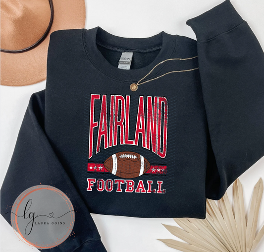 Fairland Football Grunge Crewneck, Long Sleeve T-Shirt or Hoodie (Adult)