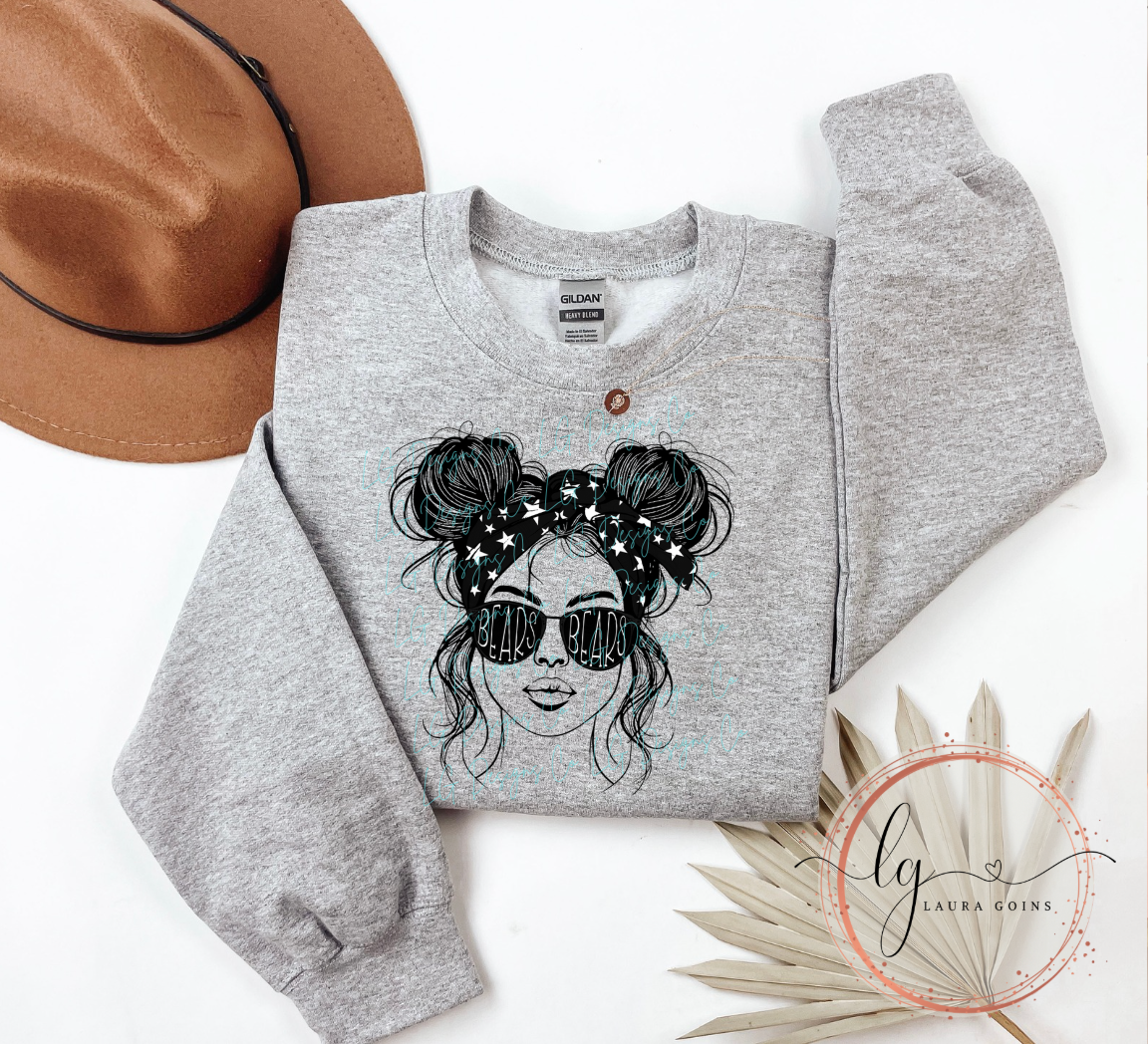 Messy Bun Mascot