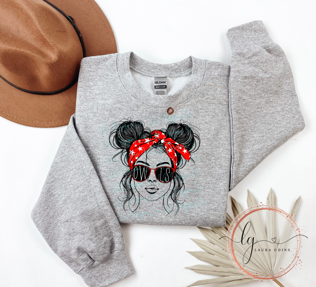 Messy Bun Mascot